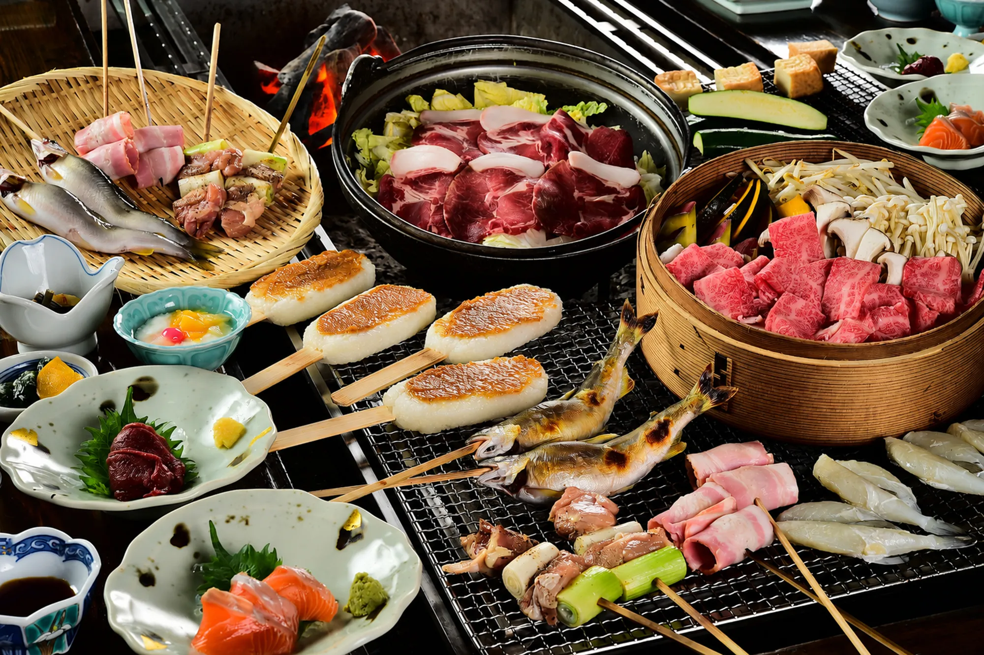せいろ蒸し・囲炉裏プラン
